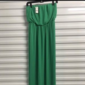 Express Sleeveless Green Maxi Dress